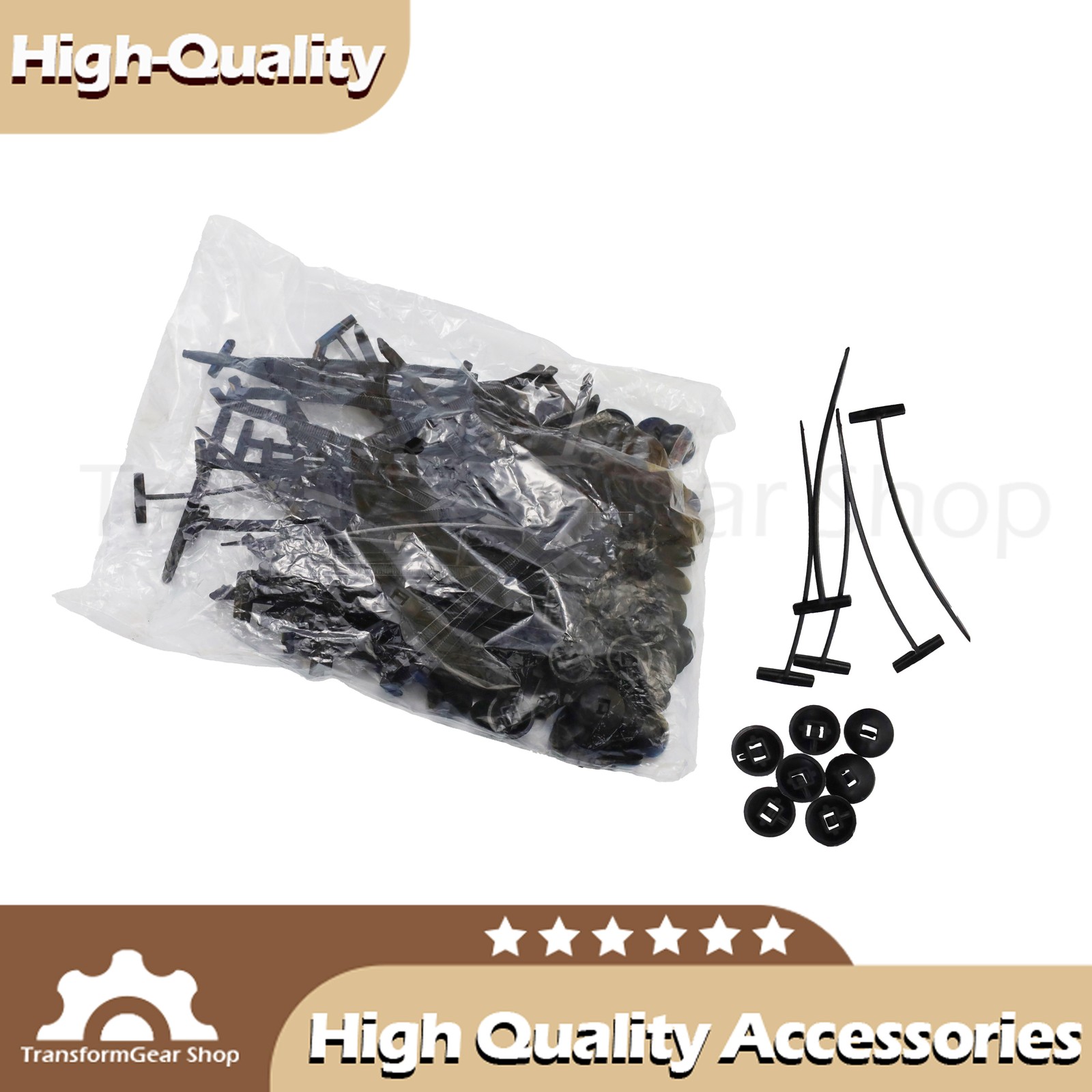 100PCS Heavy Duty Zip Ties Self-Locking Nylon Cable Ties Multi-Purpose US