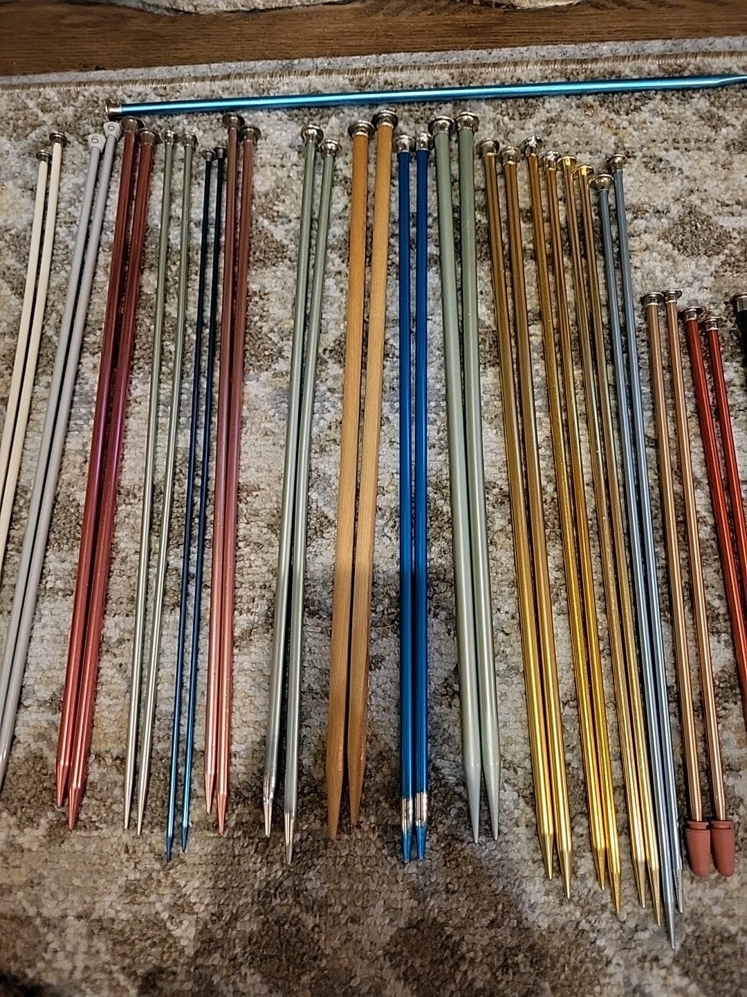 Vtg Knitting Needles In Pouch 44 Ish Many Sizes