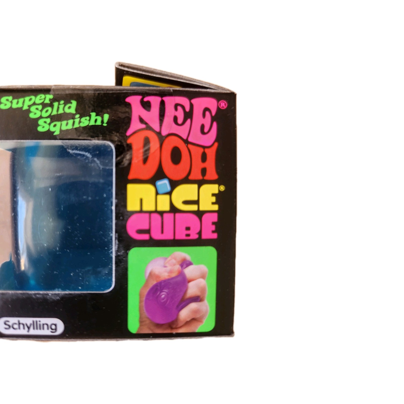 Nee Doh Nice Cube - Super Solid Squish! (Blue) - Brand New/Factory Sealed!
