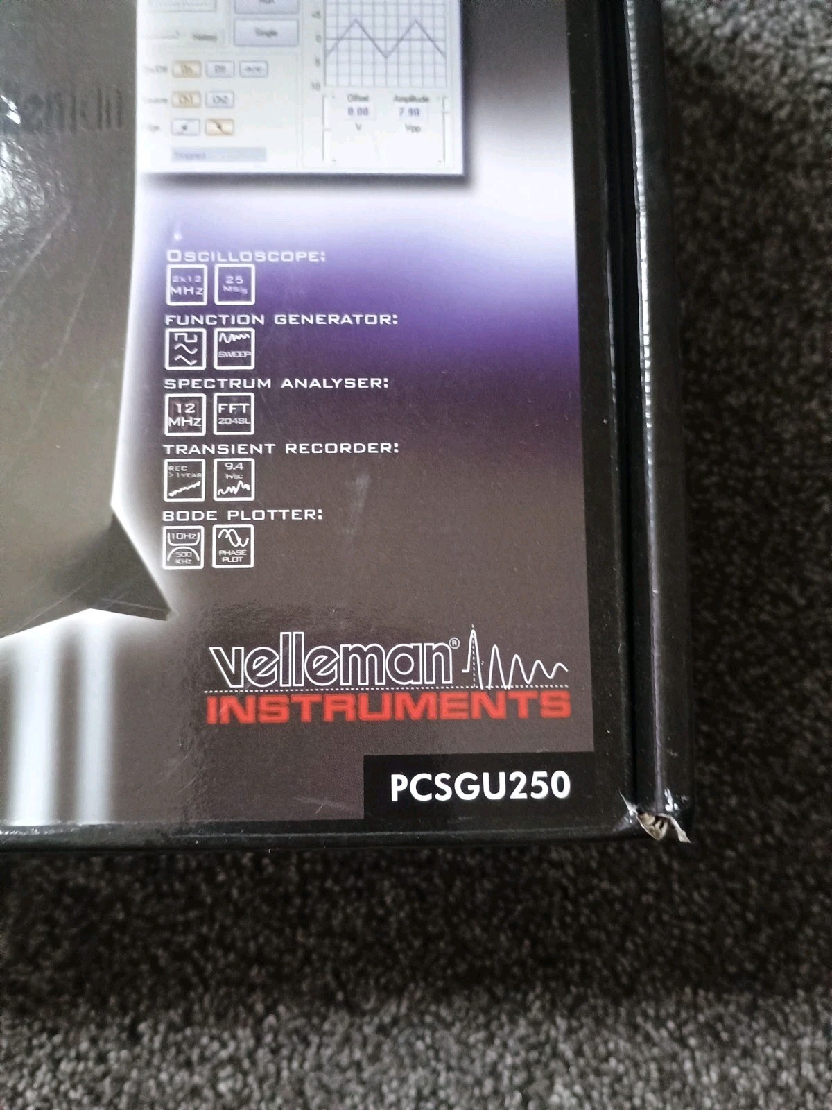 VELLEMAN PC Oscilloscope USB PC Function Generator in One Plotter PCSGU250