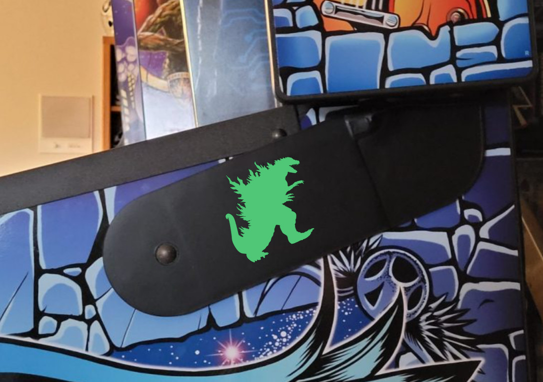 Stern Godzilla Lighted Magnetic Hinge Covers pinball machine GREEN-0775
