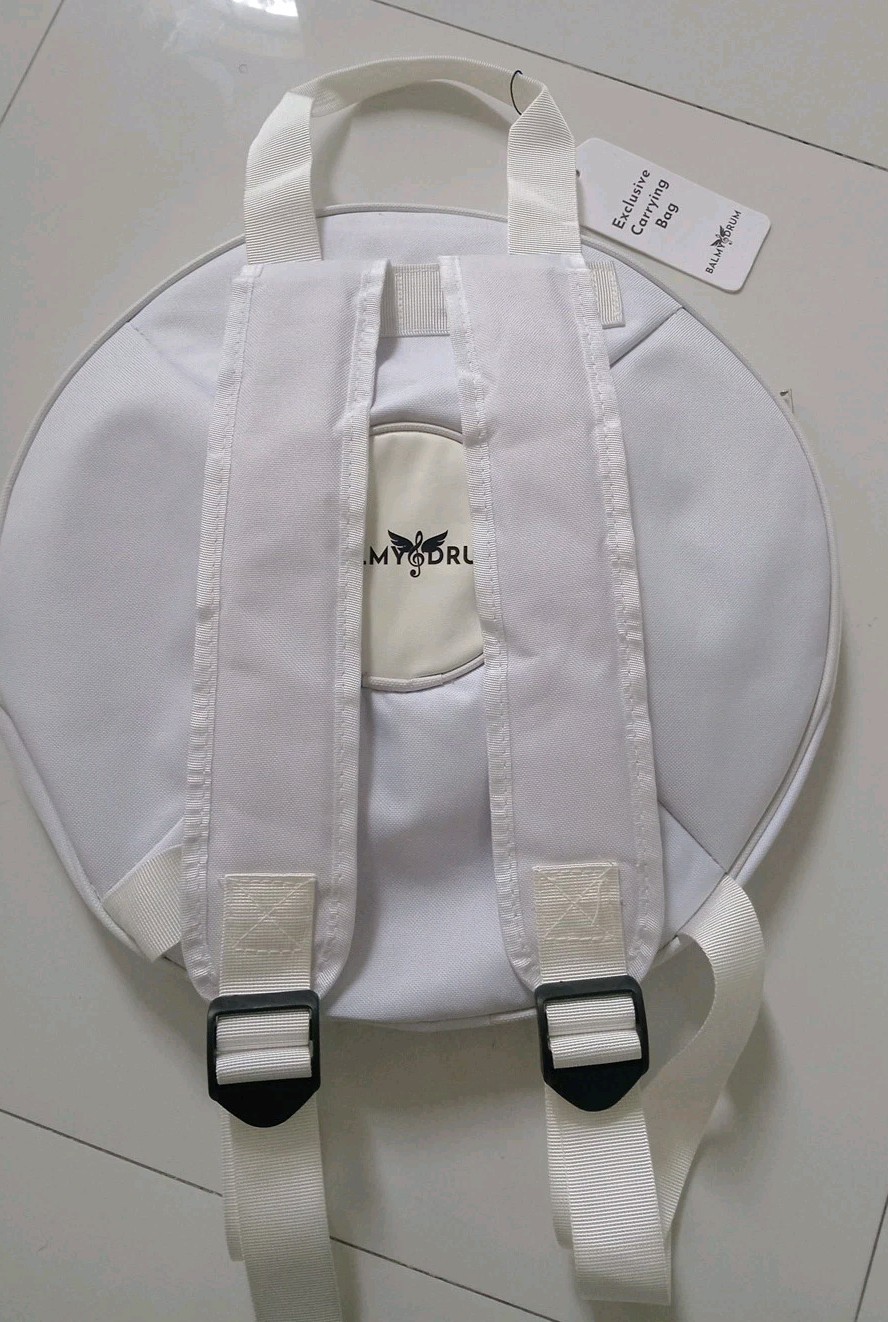 New White Balmy Drum carrying bag 15-tone Backpack adjustable shoulder straps