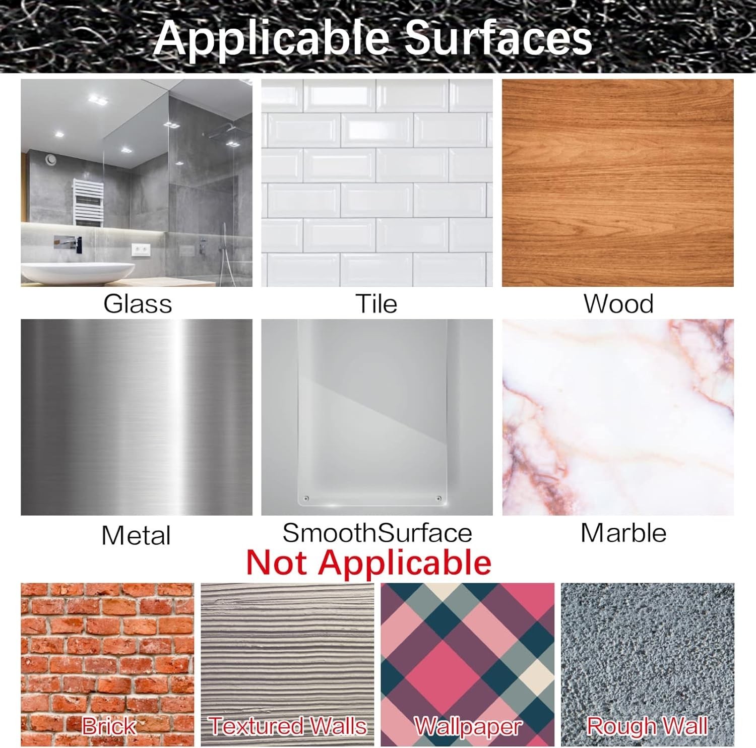 Invisible Mounting Tape - 12 Pack 1" x 4" Strong Hook and Loop for Easy Decor