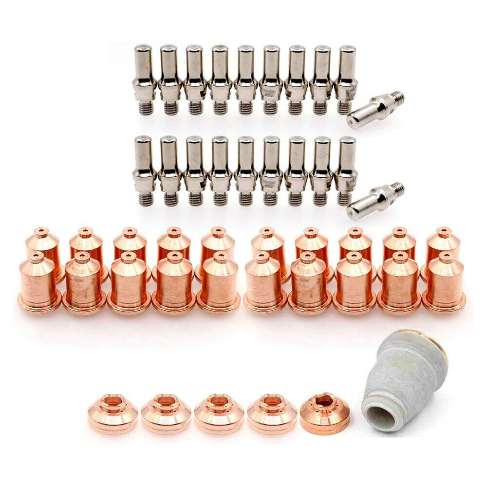 46pc Plasma Electrode Tip Drag Shield Retaining Cap fr PT-60 IPT-60 PTM-60 Torch