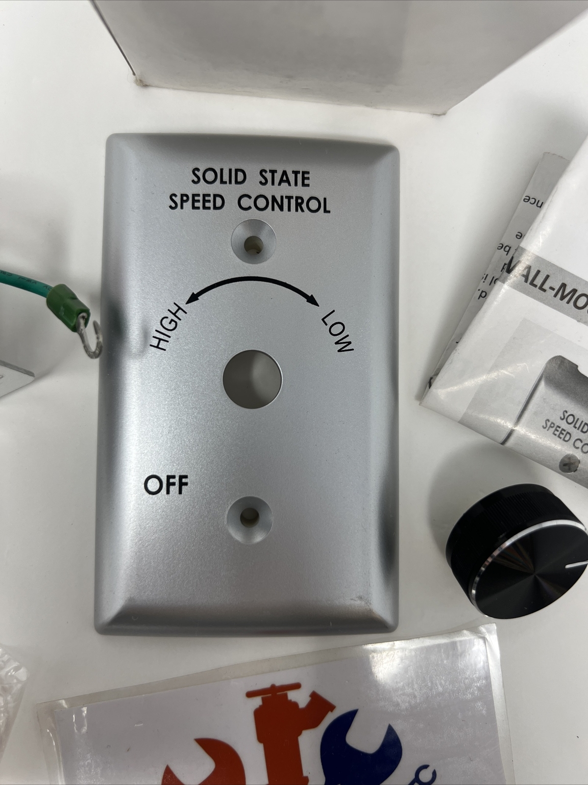 RAFFEL 385031 SOLID STATE SPEED CONTROL SWITCH FAN WALL MOUNT CONTROLLER 120V 50
