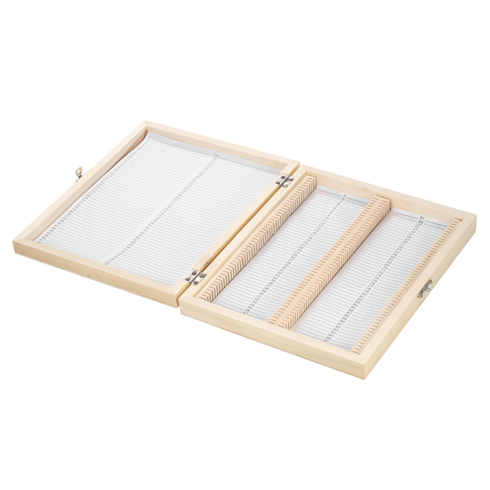 Microscope Slides Storage Holder 100PCS Wooden Box Storage New I4B0