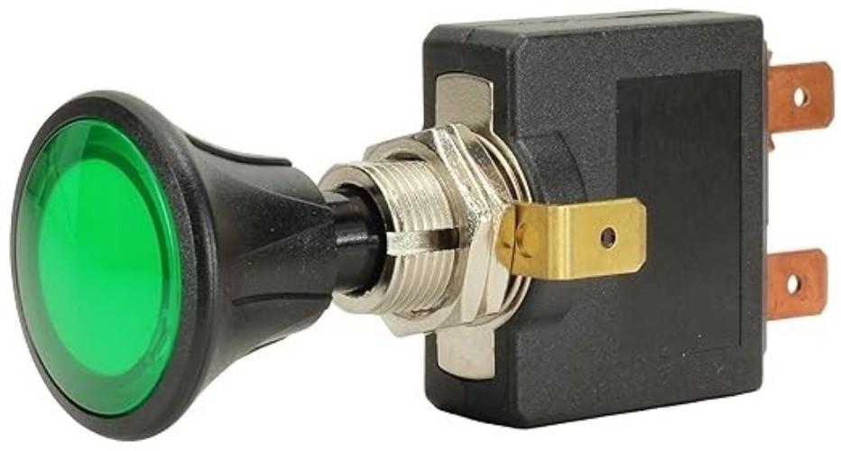 50A Push/Pull Switch with Green LED Green