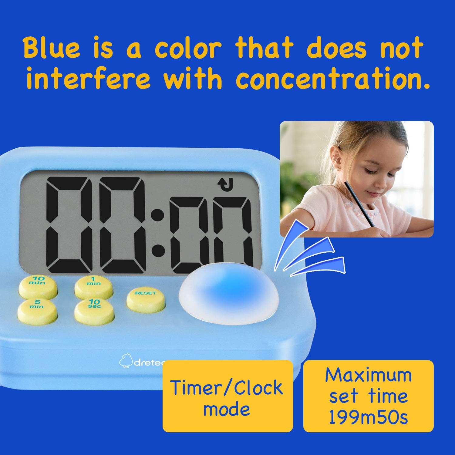 Pomodoro Timer Productivity Timer For Studyingexam For Kids Large Display Large