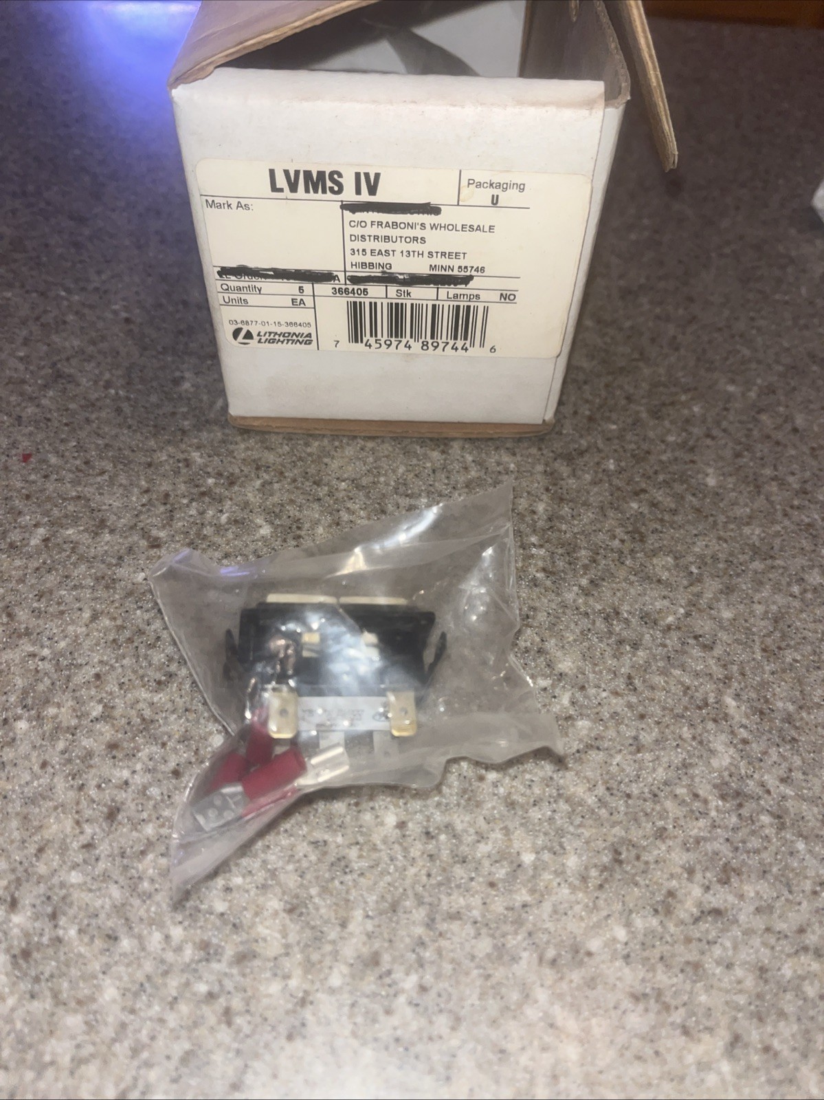 LVMS IV Micro Switch Assembly Lighting / Industrial Replacement Part