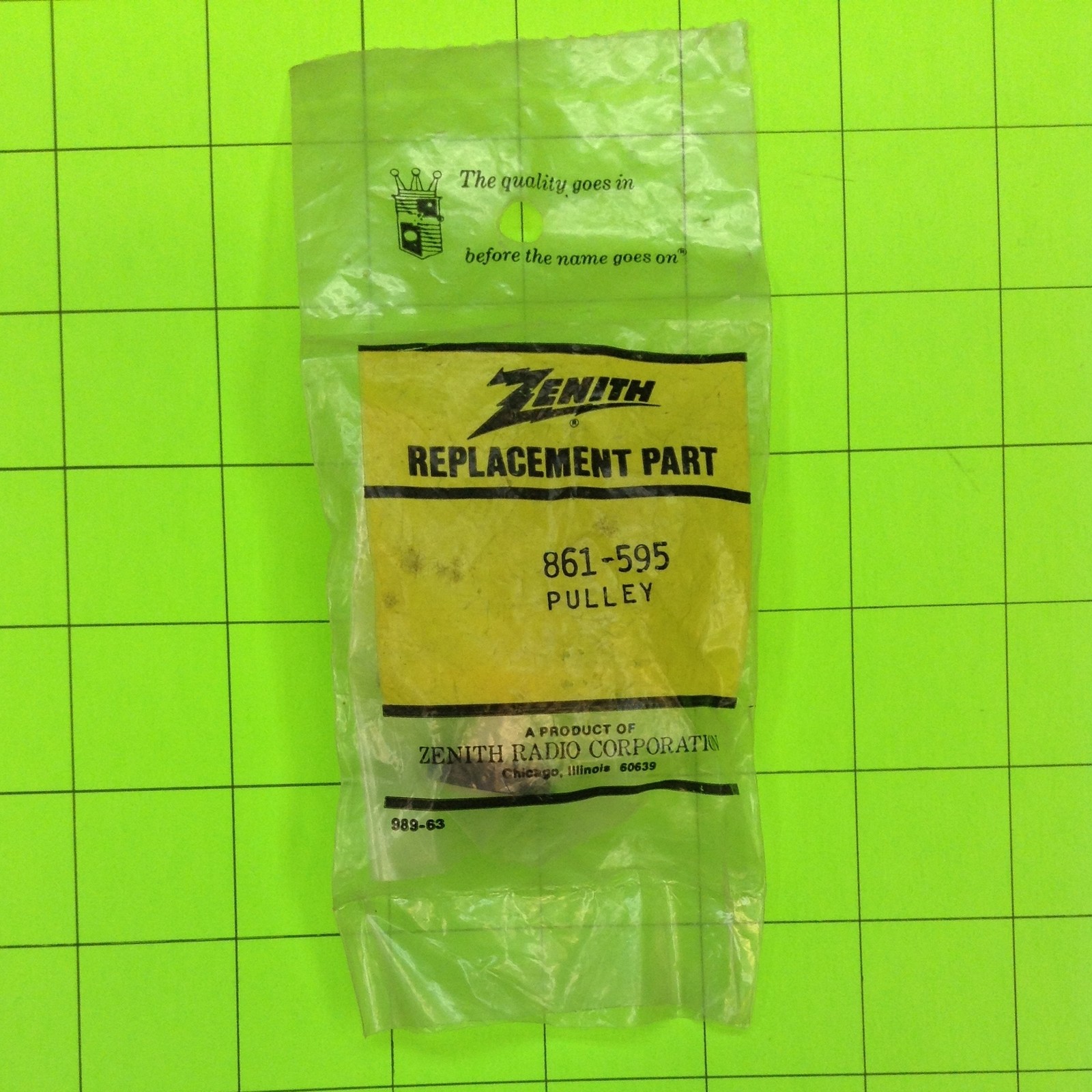 Zenith 989-63 861-595 Replacement Part Pulley