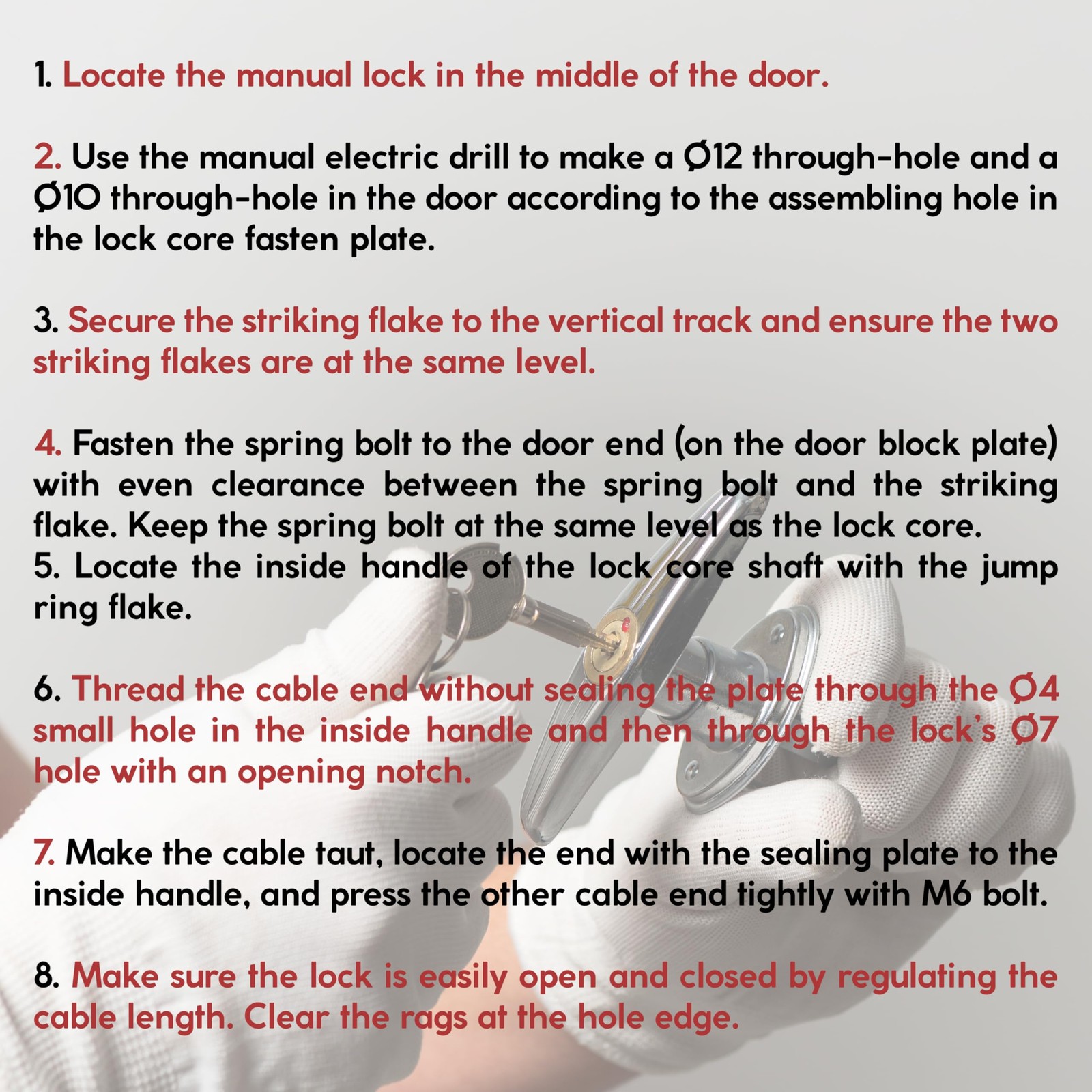 Garage Door Lock Kit, Complete Set with Spring Latch and Keyed Handle, Home I...
