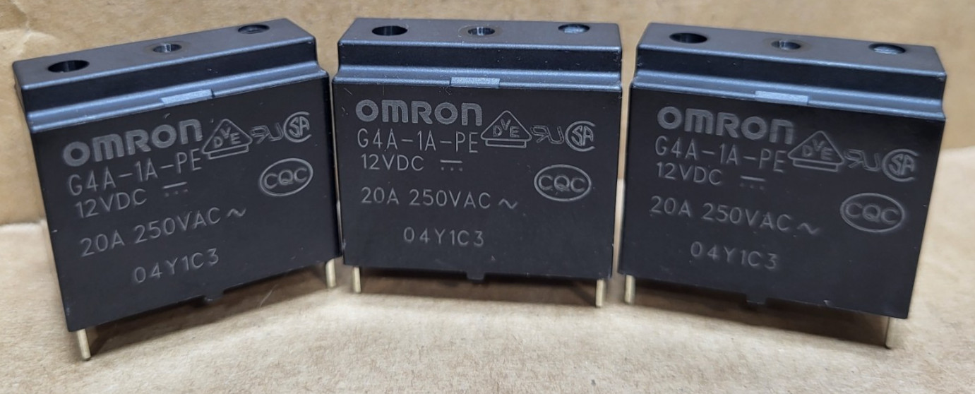 Lot of 3 New  Omron G4A-1A-PE 12VDC Relays