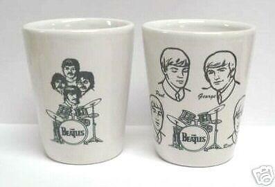 A Set of 2 RARE Beatles Shot Glasses
