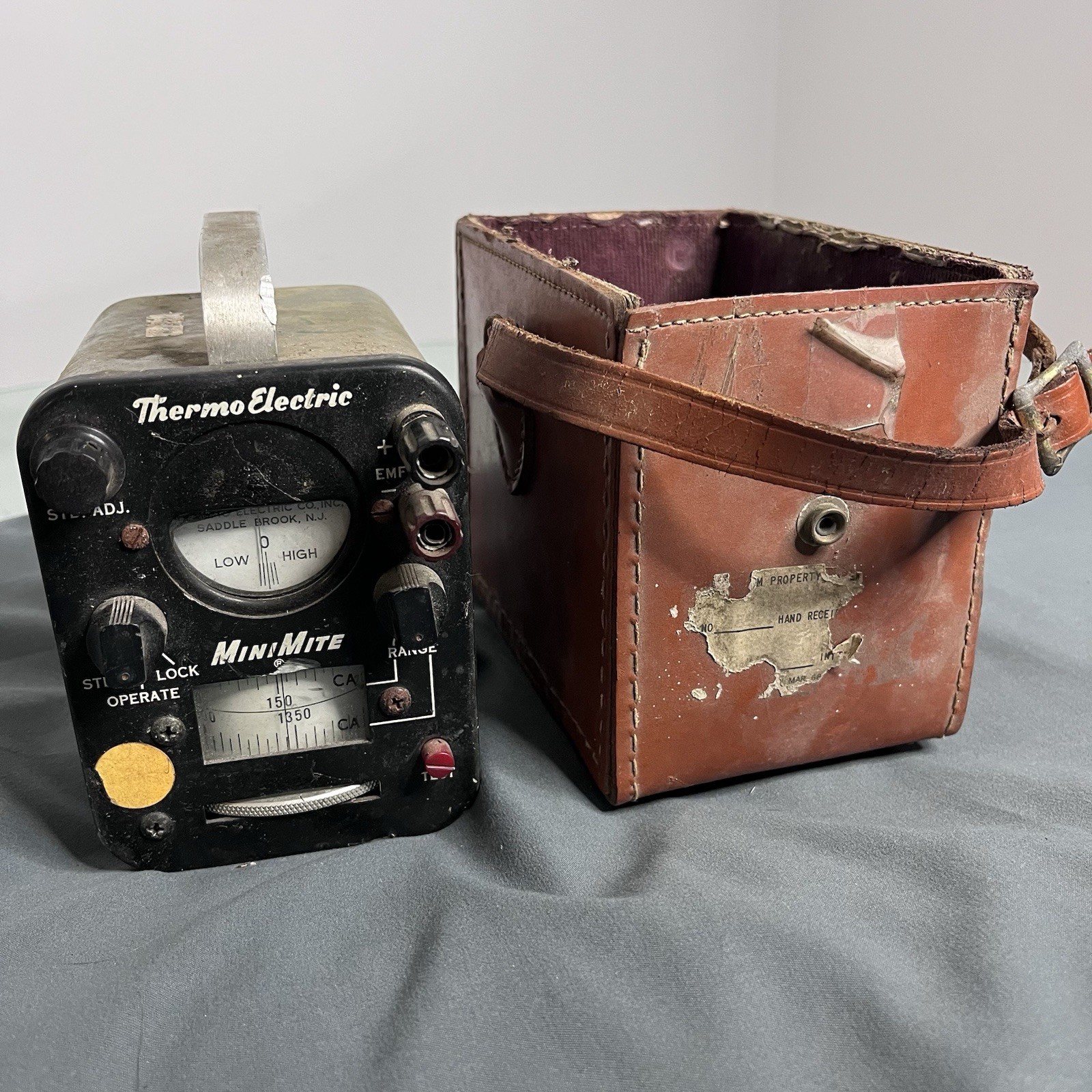 Vintage Thermo Electric Minimite Potentiometer Pyrometer 80236 Case For Parts