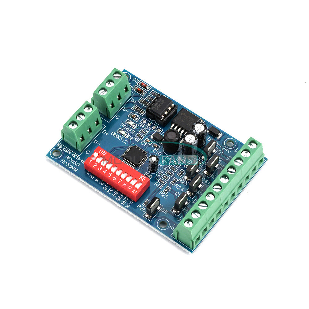 DMX512 Decoder 6CH Channel RGBW Controller led stage Dj lighting CMOS Output