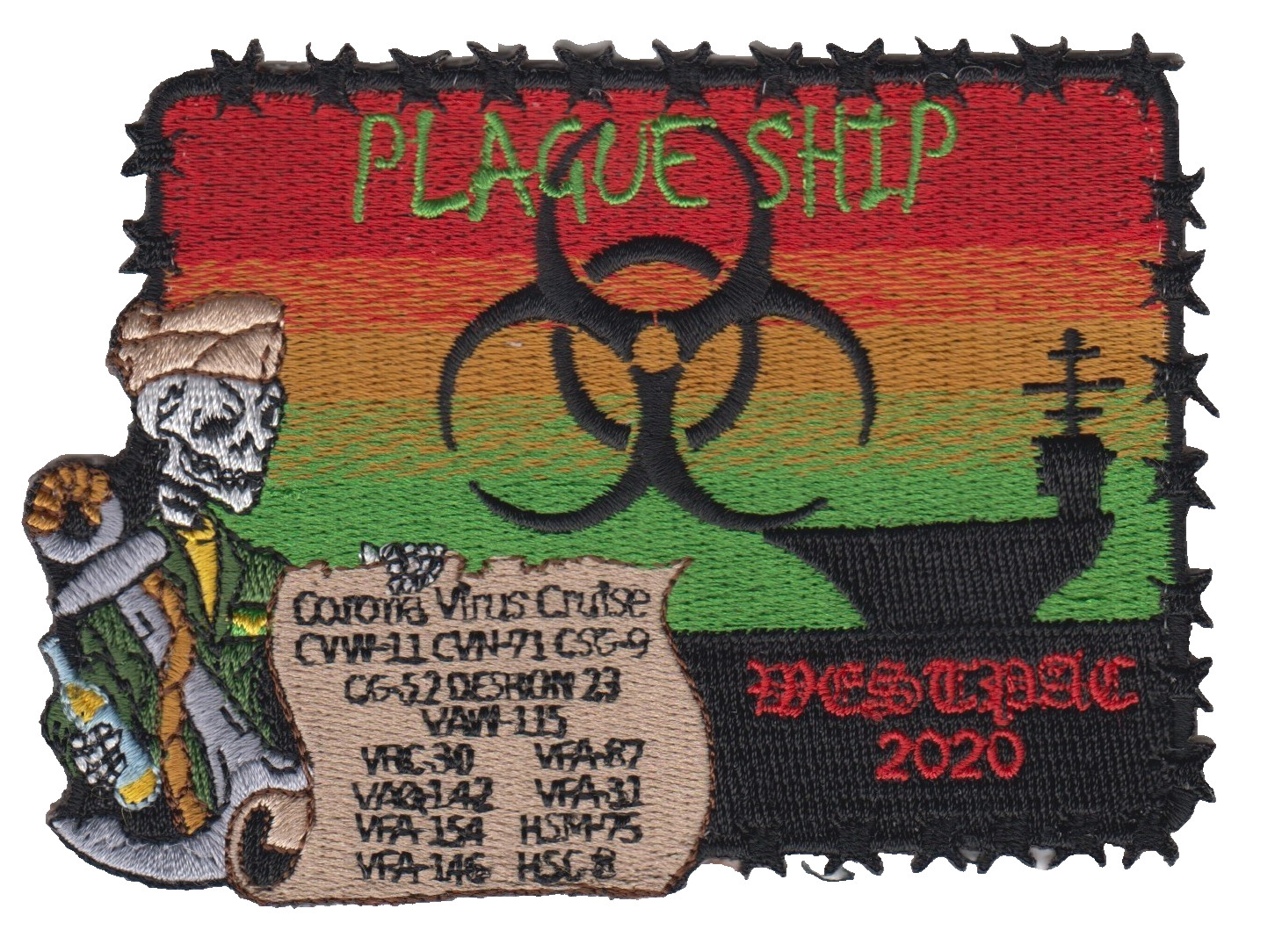 VAW-115 LIBERTY BELLS PLAGUE SHIP WESTPAC 2020 CRUISE PATCH