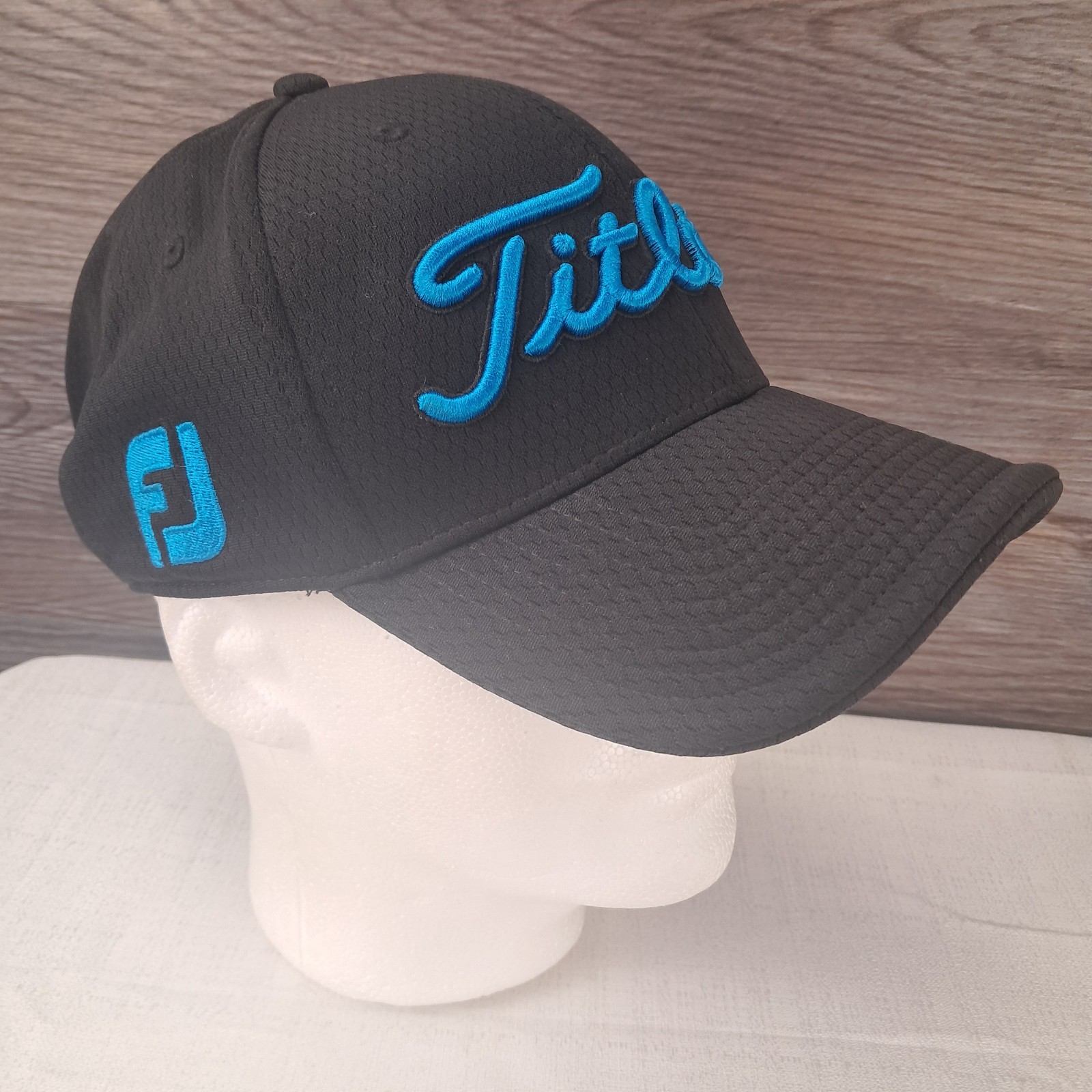 Footjoy FJ Titleist Pro V1 Hat Fitted Size Adjustable Blue Black Golf Cap