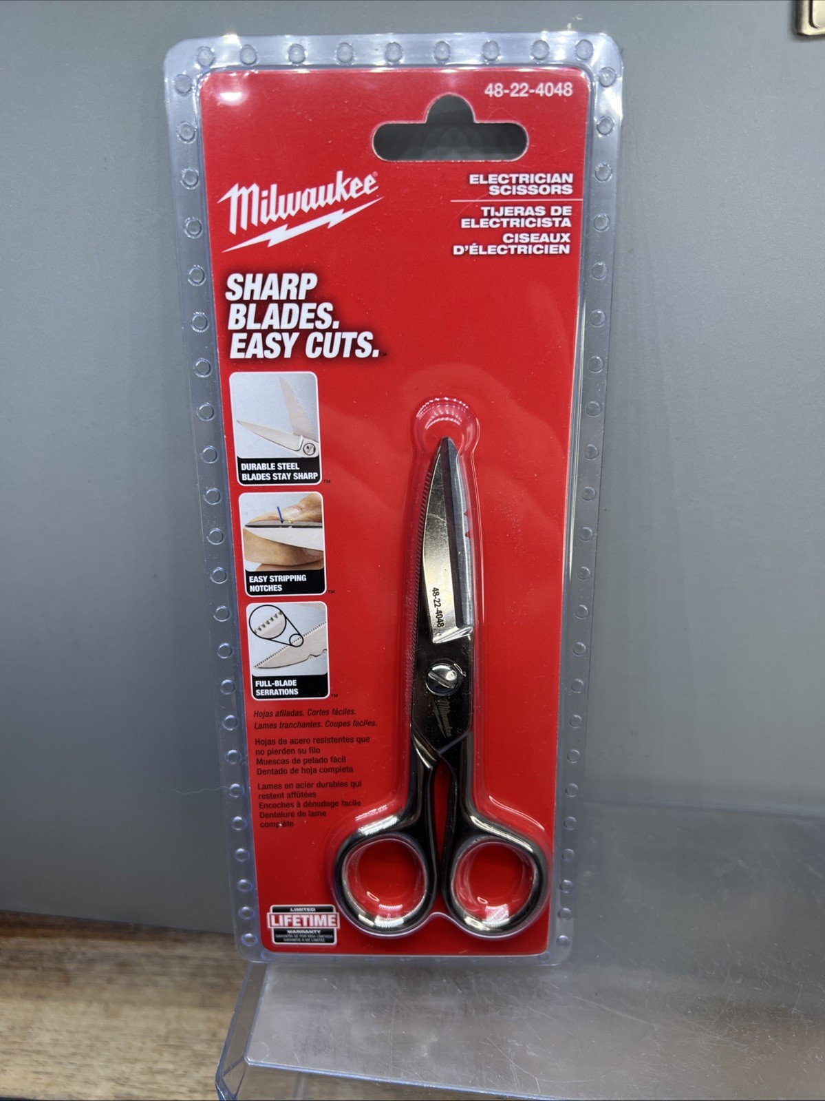 Milwaukee 48-22-4048 Durable Sharp Steel Electrician Scissors