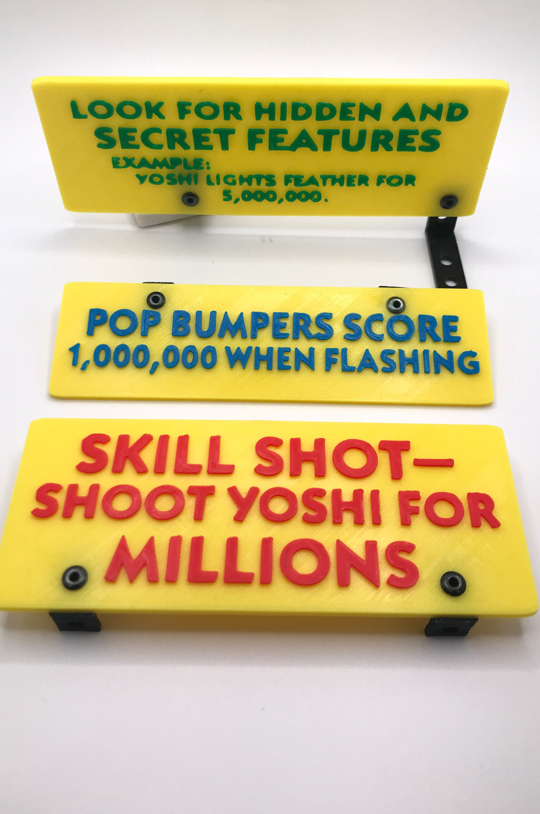 The Super Mario Bros Pinball Replacement Sign Set