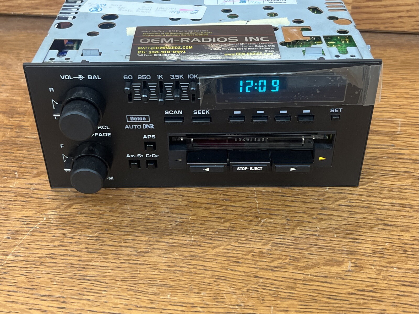 1984-1989 Chevy Monte Carlo Grand National GN Delco AM/FM Tape Radio 5 Band EQ
