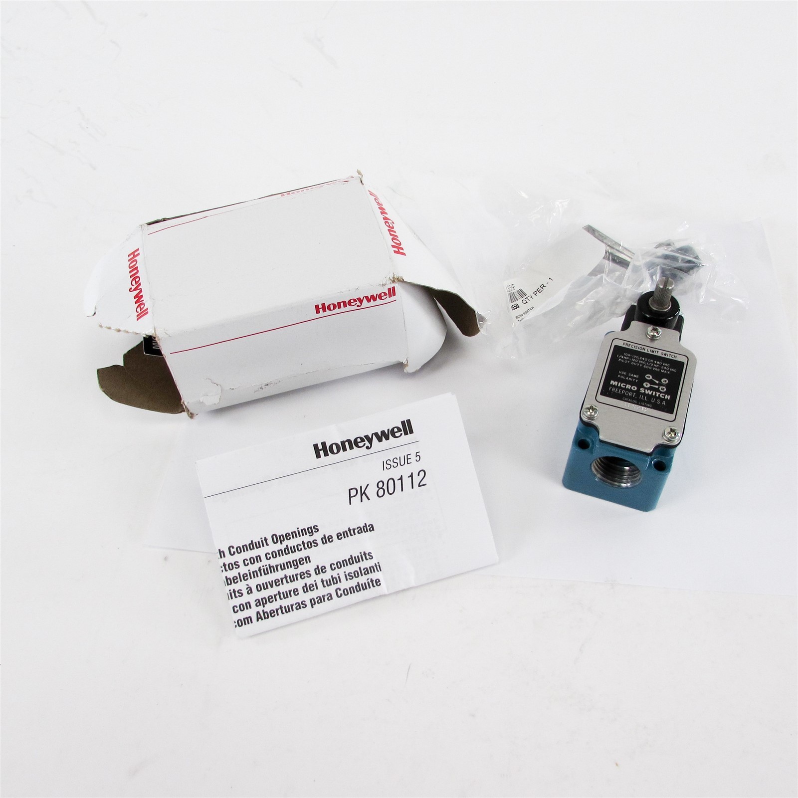 NOS - HONEYWELL Precision Limit Switch 1LS212 - Lever LSZ55F included