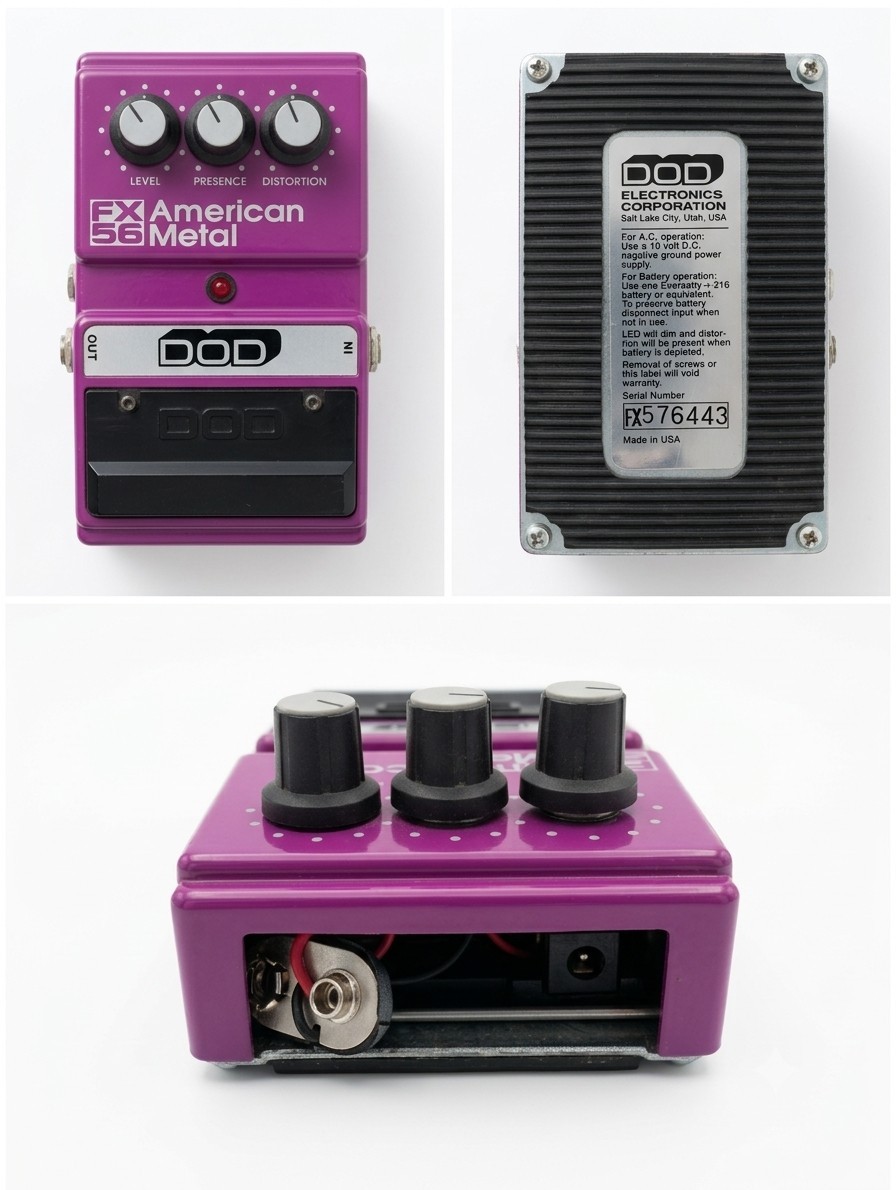 VINTAGE DOD American Metal FX56 Pedal ( Missing Battery Cover) TESTED & Working