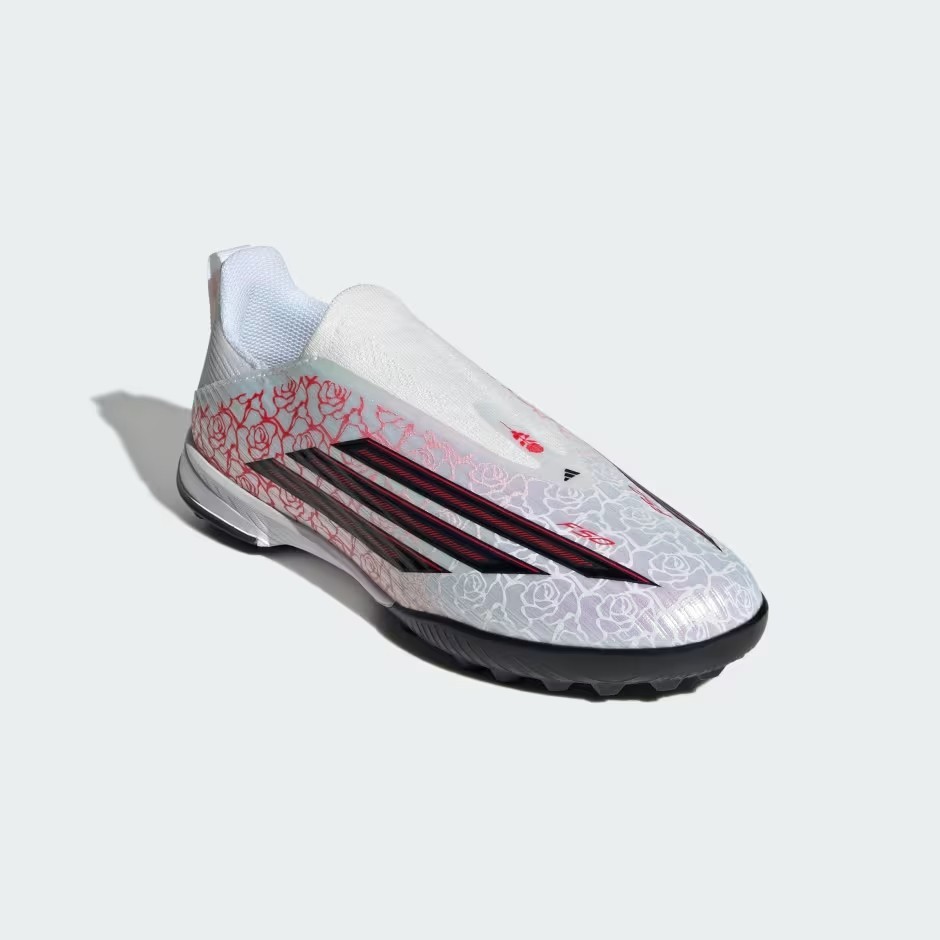 adidas F50 League Laceless Lamine Yamal Kids Junior TF Turf Soccer Shoes KJ3779