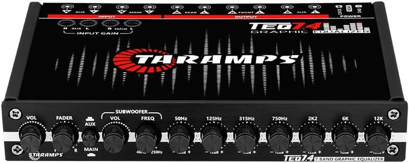 TARAMPS TEQ 7.4 Pro Car Audio Systems 7 Band Graphic Equalizer EQ Blue Lighting