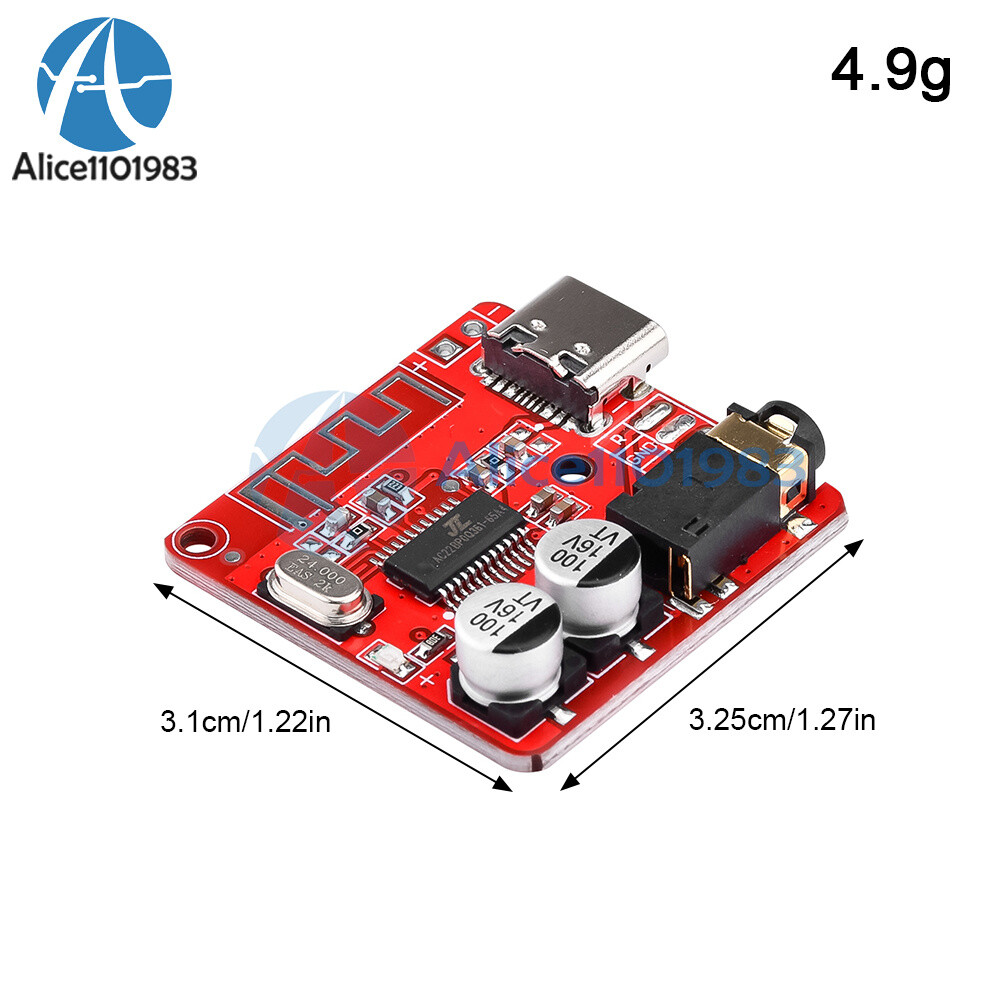 5pcs 3.7-5V Bluetooth 5.0 Audio Receiver MP3 Decoder Lossless Amplifier Module