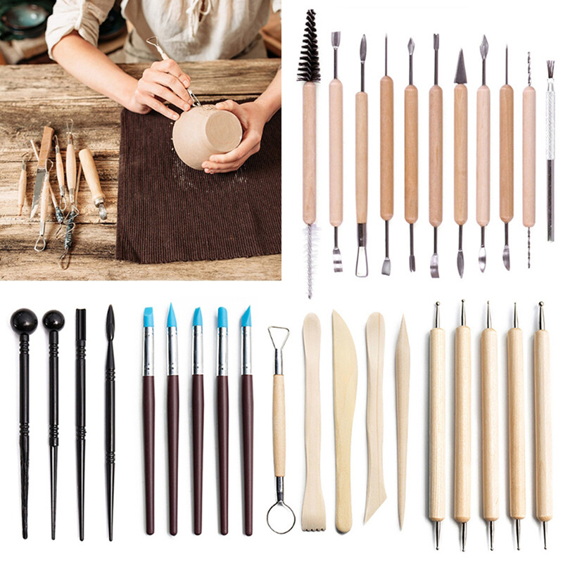 30pcs/set DIY Ceramics Sculpting Clay Pottery Tool Craft Drill Pen Modeling Kit