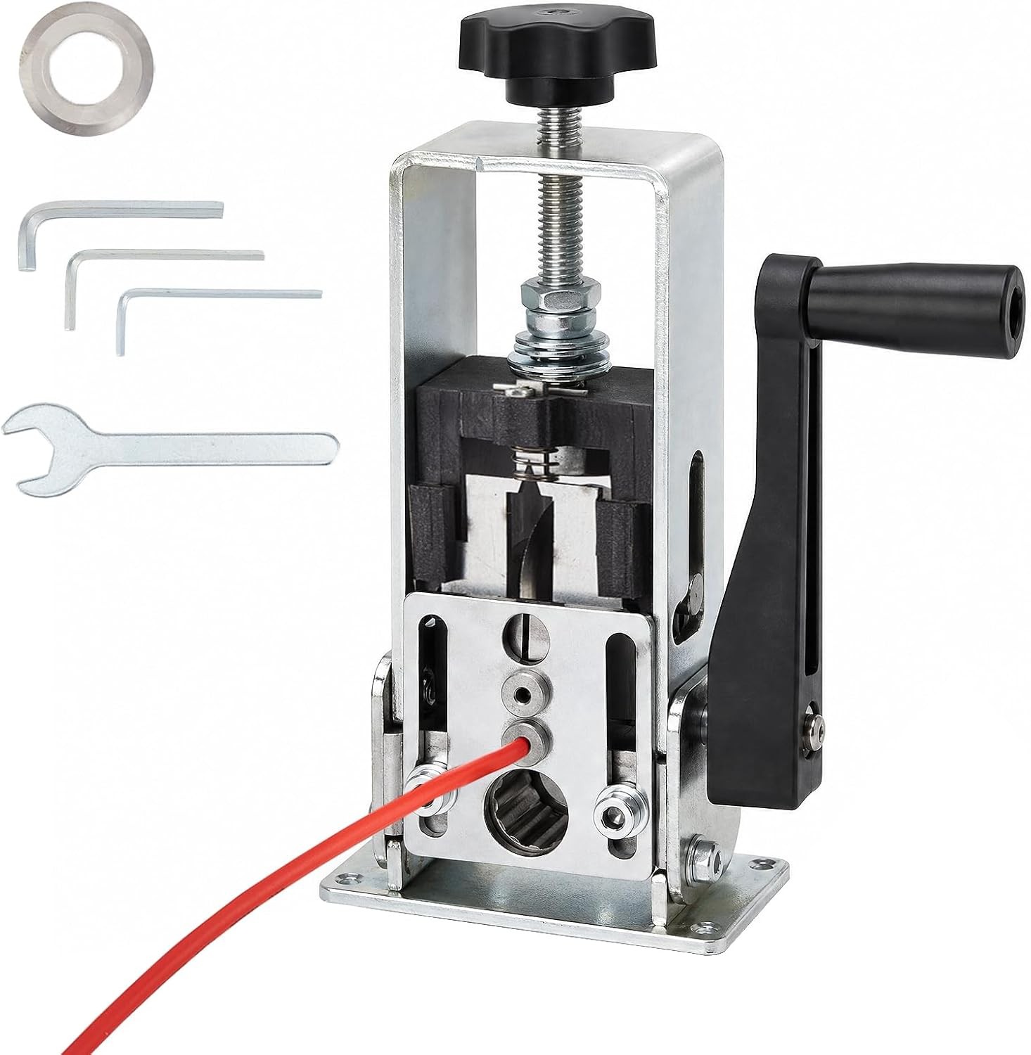 Manual Wire Stripping Machine 0.06-1" Hand Crank Wire Stripper Tool Portable
