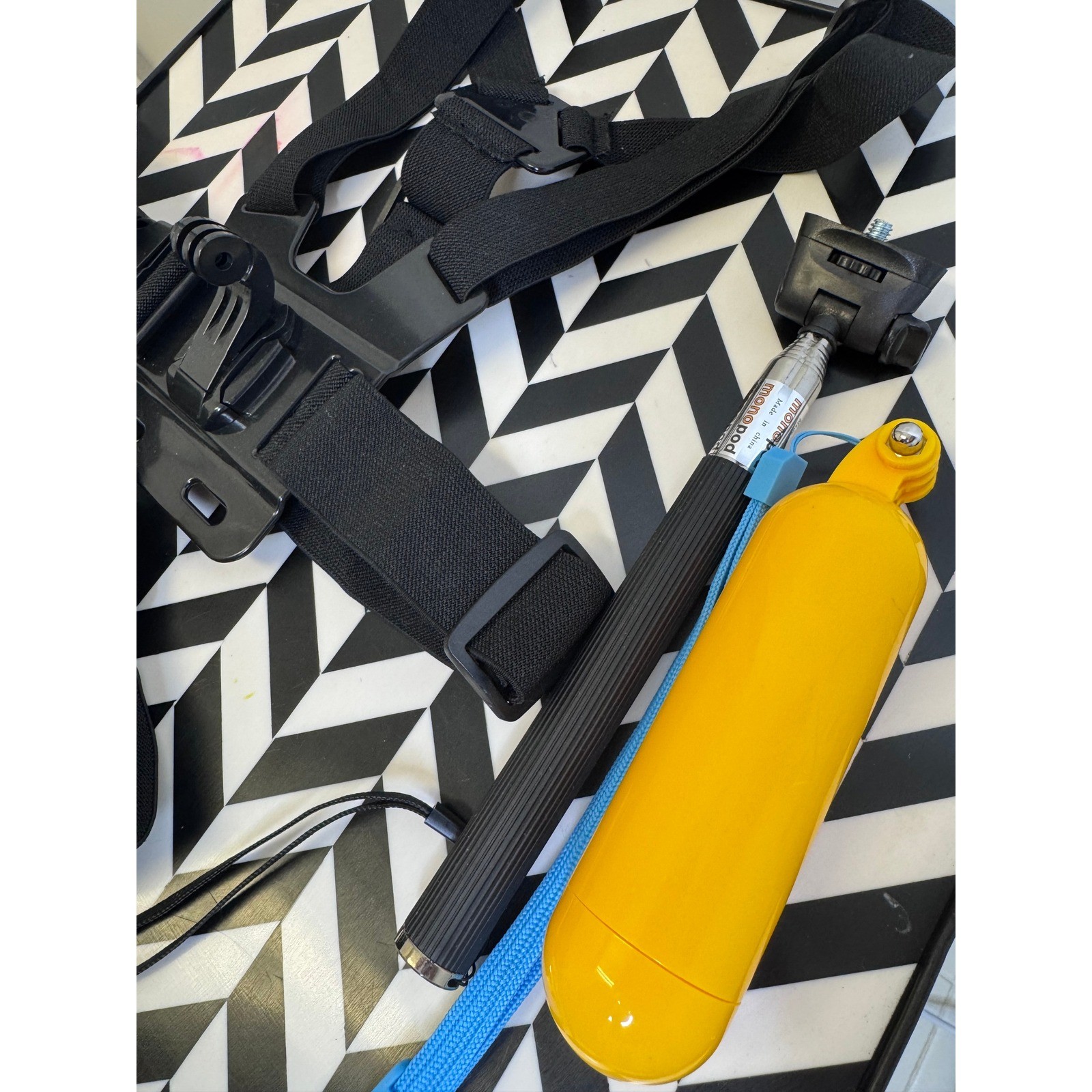 Action Camera Accessory Bundle Chest Head Mount Floating Grip Monopod for GoPro