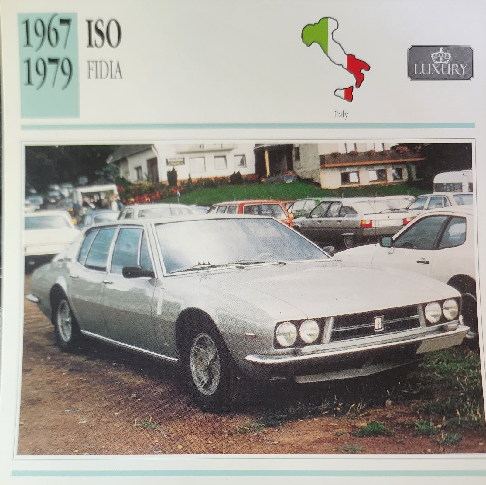 ISO Car Picture Spec Info Details Collector Card Vintage Retro Decor