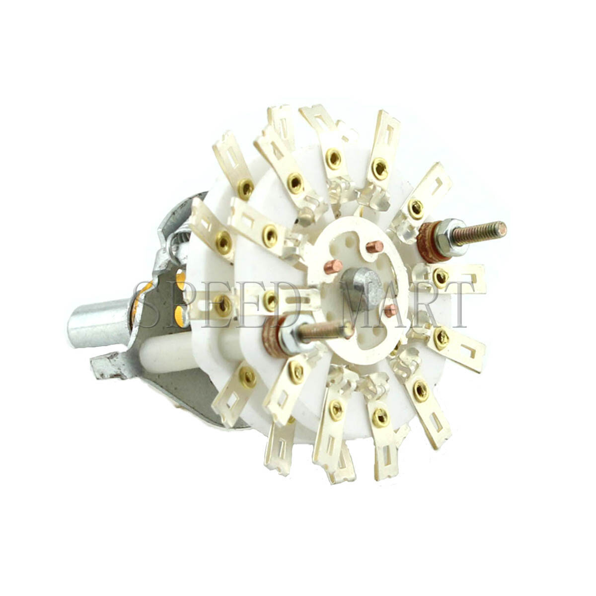 High-power Ceramic Rotary Switch 2 pole 11 position for change voice frequency