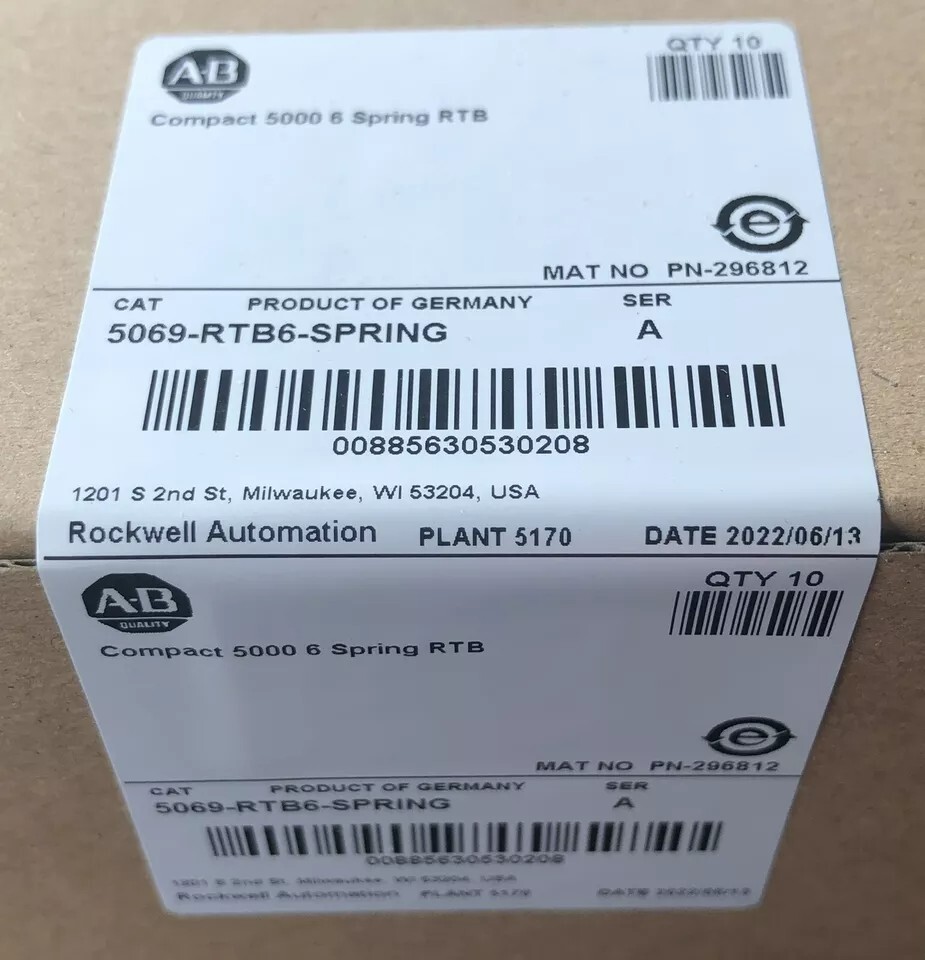 FACTORY SEALED AB 5069-RTB6-SPRING CompactLogix removable block