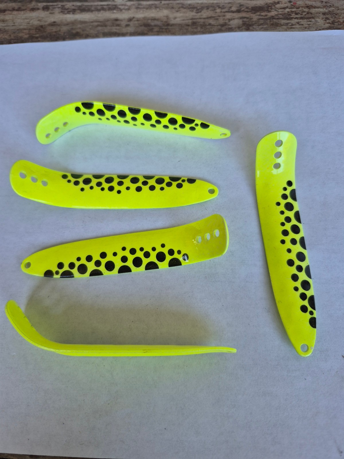 5 Pk Hagens Willy Casting/Jigging spoon blank size1, 3-3/4"x3/4" .050 S glo Char