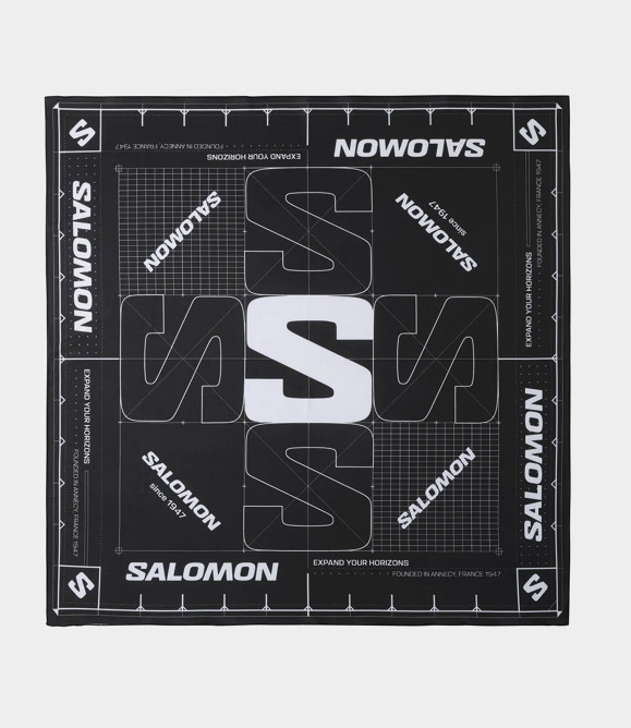 Salomon Run Aviator Bandana Sports Training Headscarf Accessory Black LD0103100