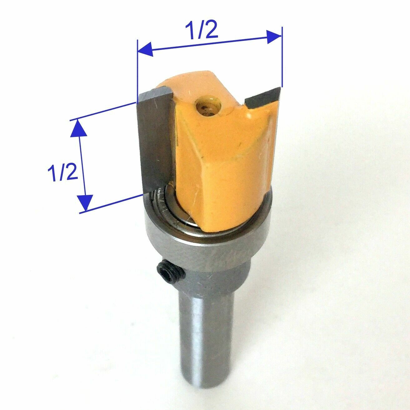 1 pc 1/4" Shank with Top Bearing Dado 1/2x1/2 Blade Flush Trim Pattern Bit S