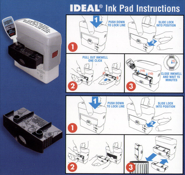 Ideal 5830 Replacement Ink Pad Purple Ink