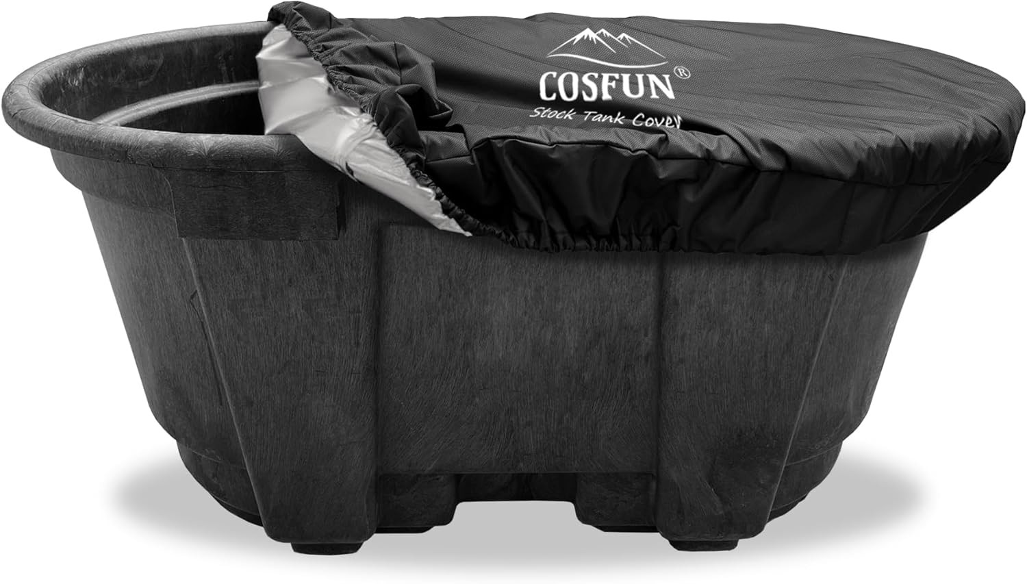 100 Gallon Oval Stock Tank Cover,Waterproof Dust Proof Anti-Uv Ice Bath Cover,Ke