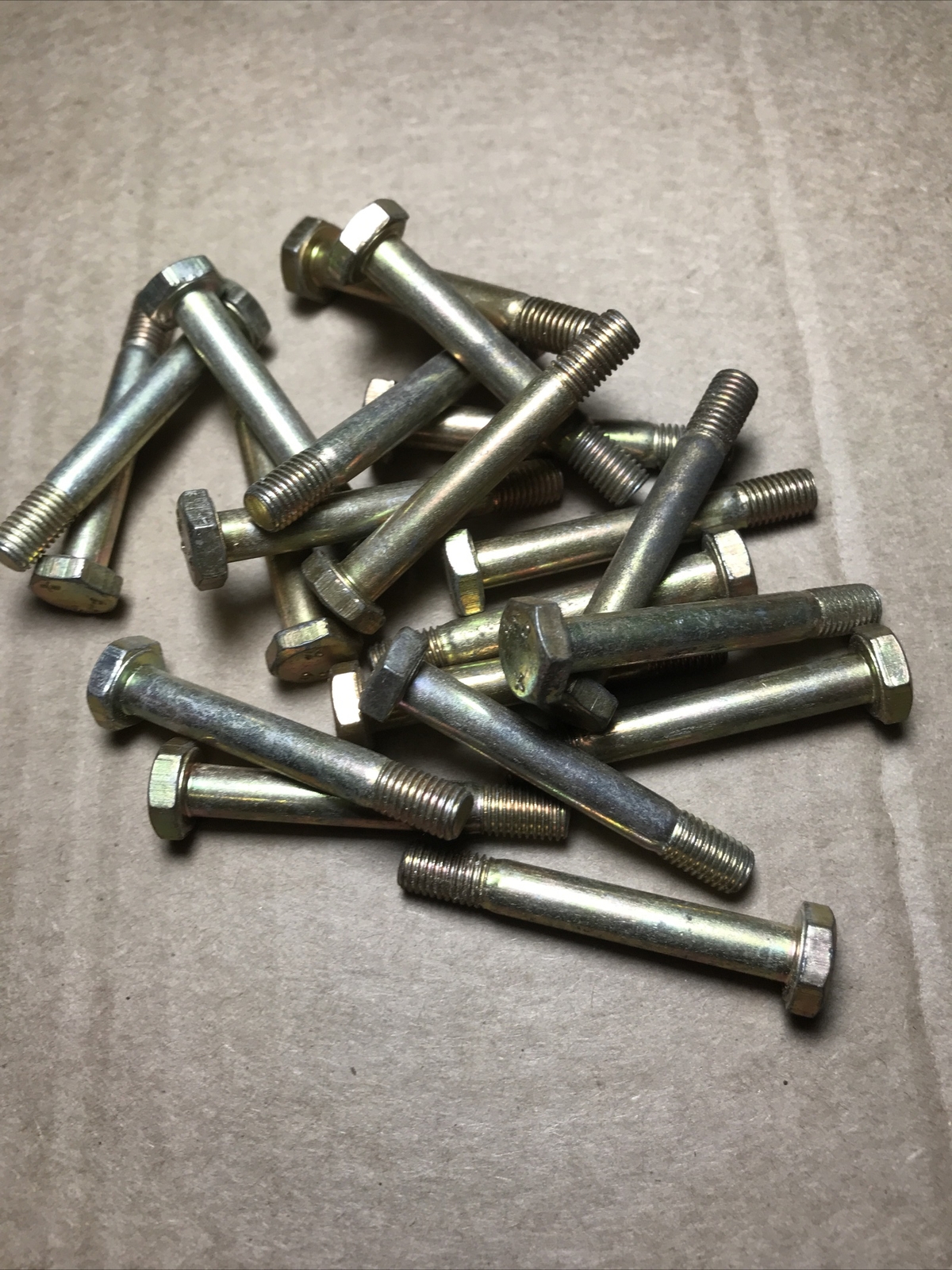 Lot of 20 AIRCRAFT AN4-16A HEX HEAD UNDRILLED BOLTS PLATED 5306001511418 NOS