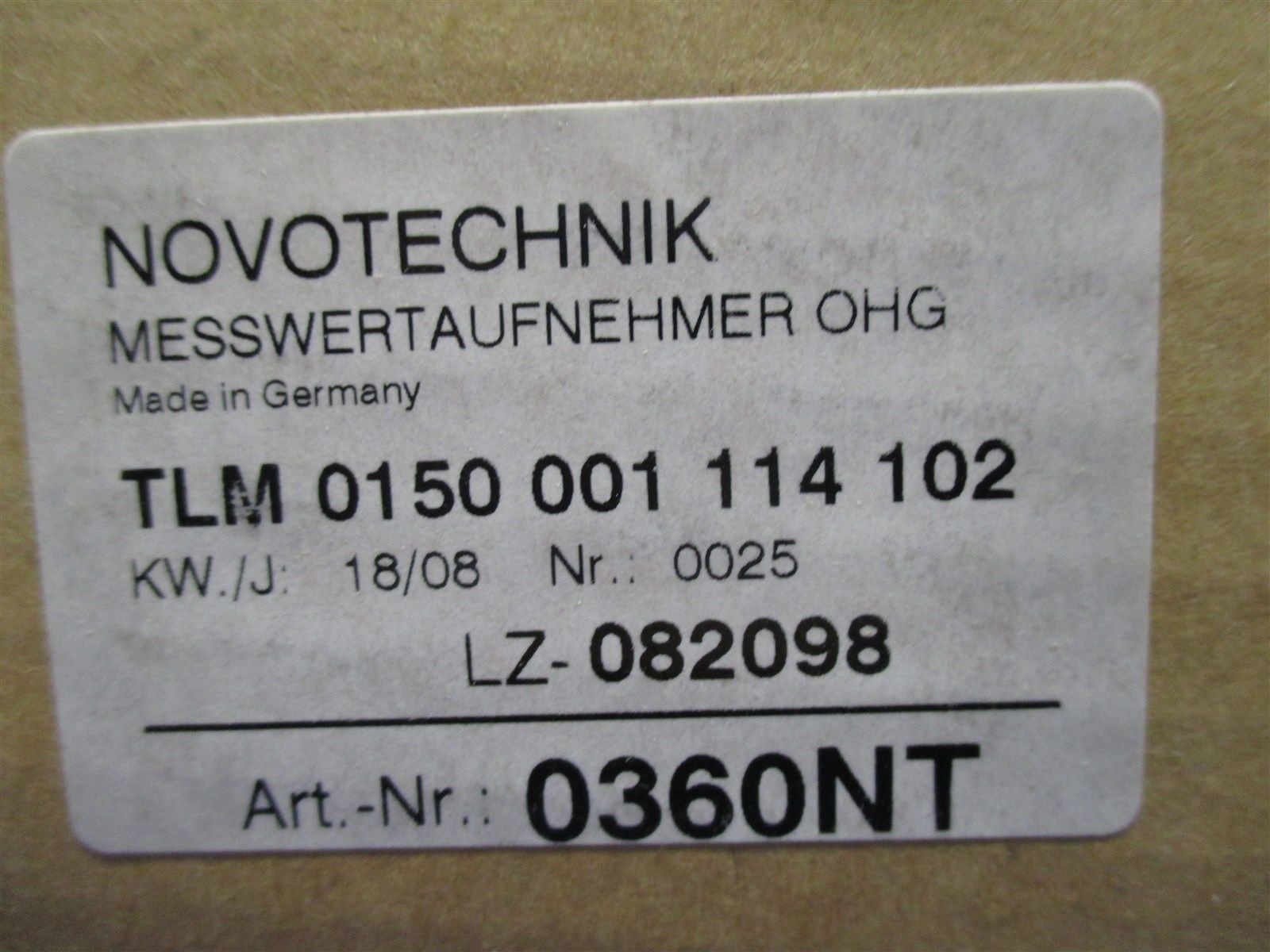 Novotechnik TLM 0150 001 114 102 LZ-082098 0360NT Linear Transducer New