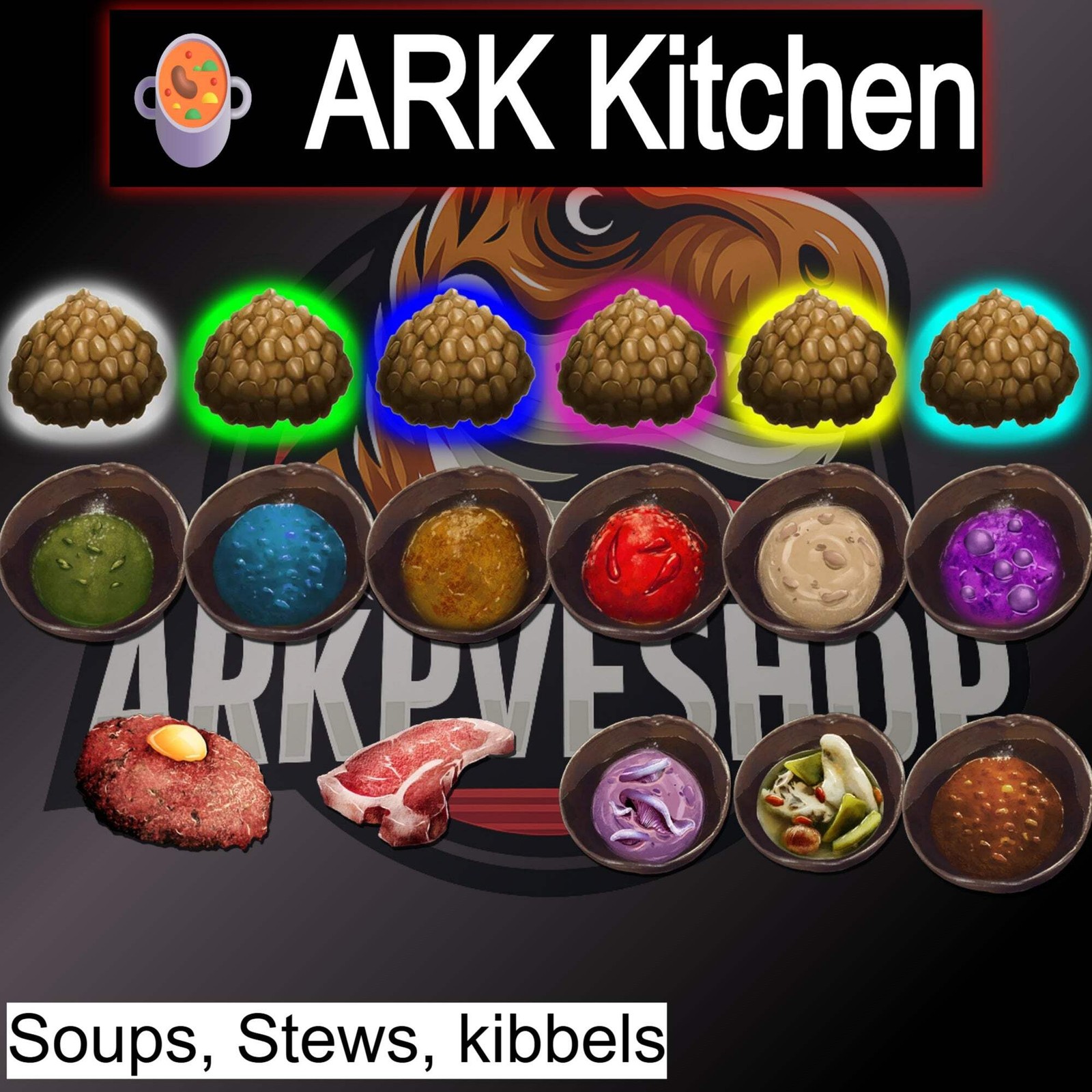 ASA PVE 🦖ARK Survival Ascended Kitchen Soups, Stews, Kibbles
