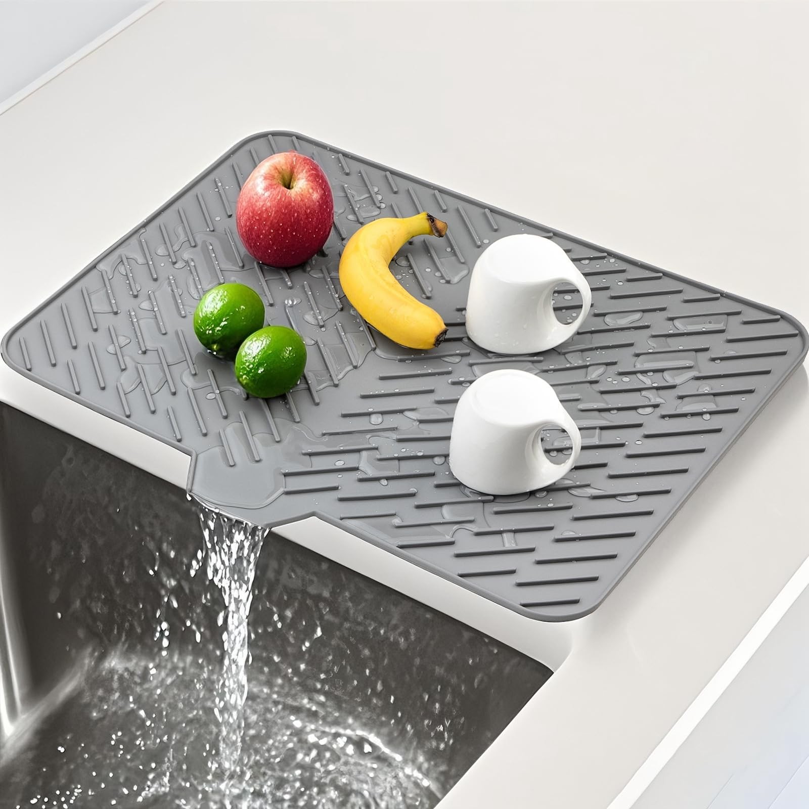 Silicone Dish Drying Mat 23x17 Multiple Usage,Easy clean,Eco-friendly,Heat-re...