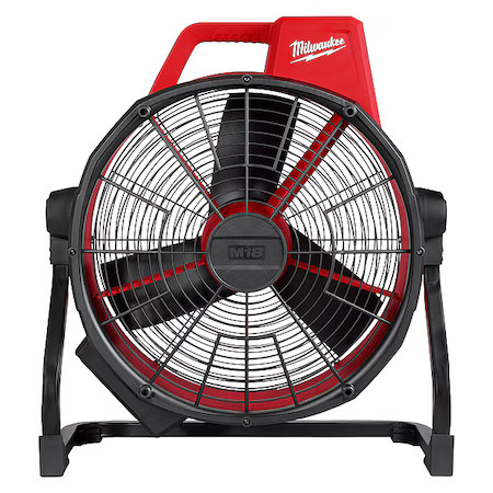 Milwaukee Tool 0821-20 M18 Brushless Jobsite Fan, 18 In Blade Dia, 3 Speeds,