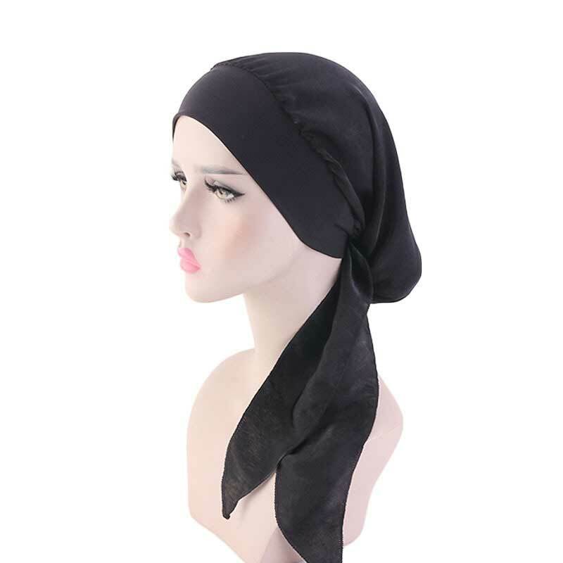 Women Cancer Head Scarf Chemo Pirate Cap Hair Loss Hat Muslim Turban Headwear #