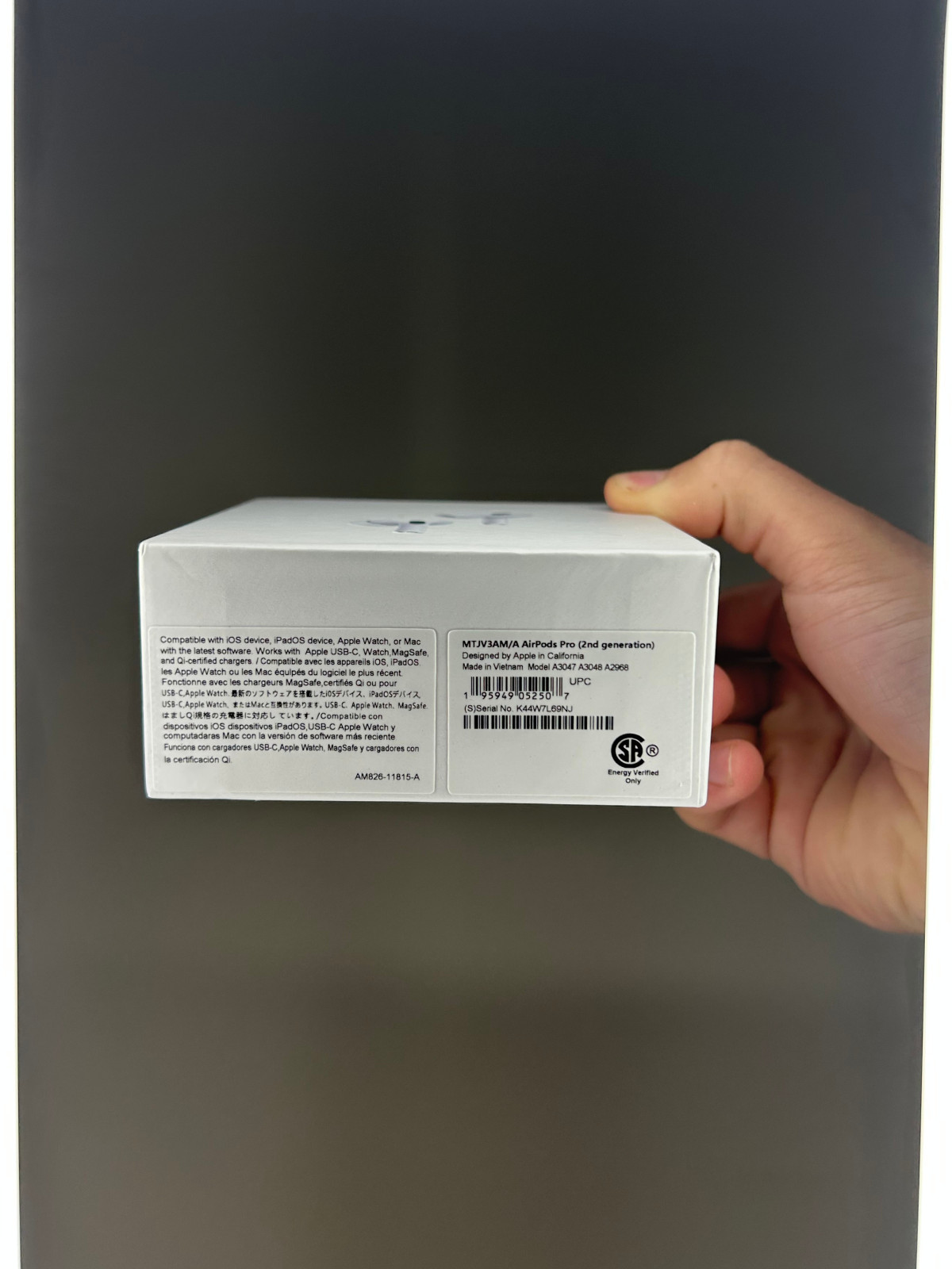 Apple AirPods Pro 2nd Generation A3048 USB-C MagSafe Case Serial