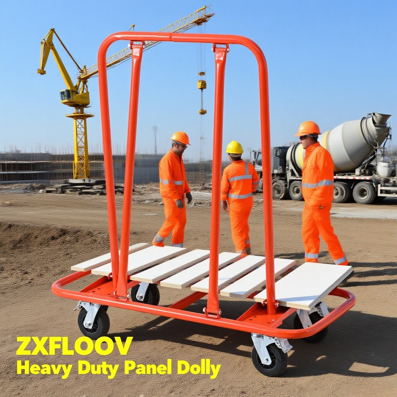 Heavy Duty Drywall Sheet Cart - SL 3000 lbs Load Capacity, Panel Dolly