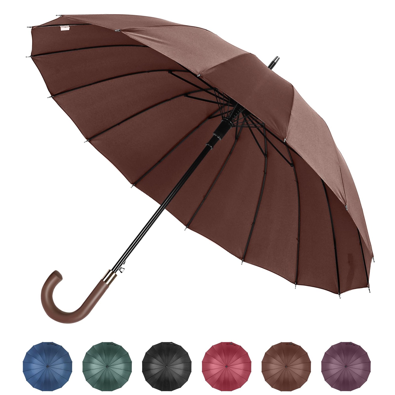 Windproof Large Umbrella for Rain,Automatic Open with Easy Grip,Rainproof and...