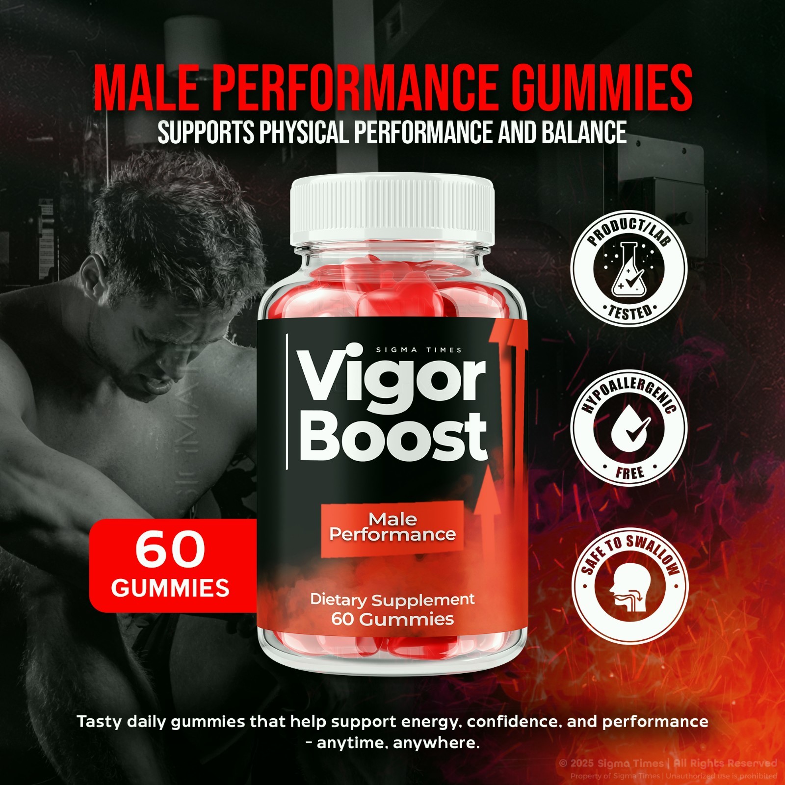 Vigor Boost Gummies - VigorBoost Performance Support for Men 60ct
